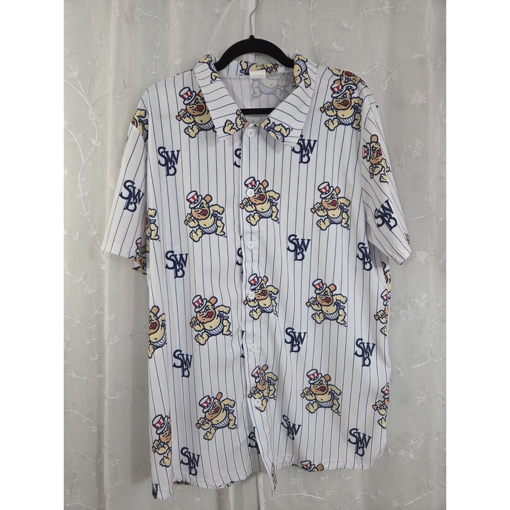 Scranton Wilkes Barre Railriders SWB Baby Bomber button down shirt XL